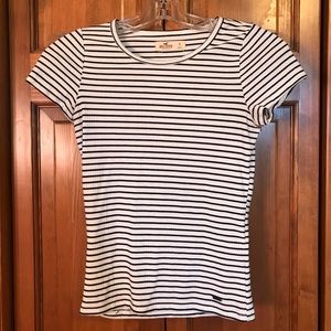 Black and White Striped Top